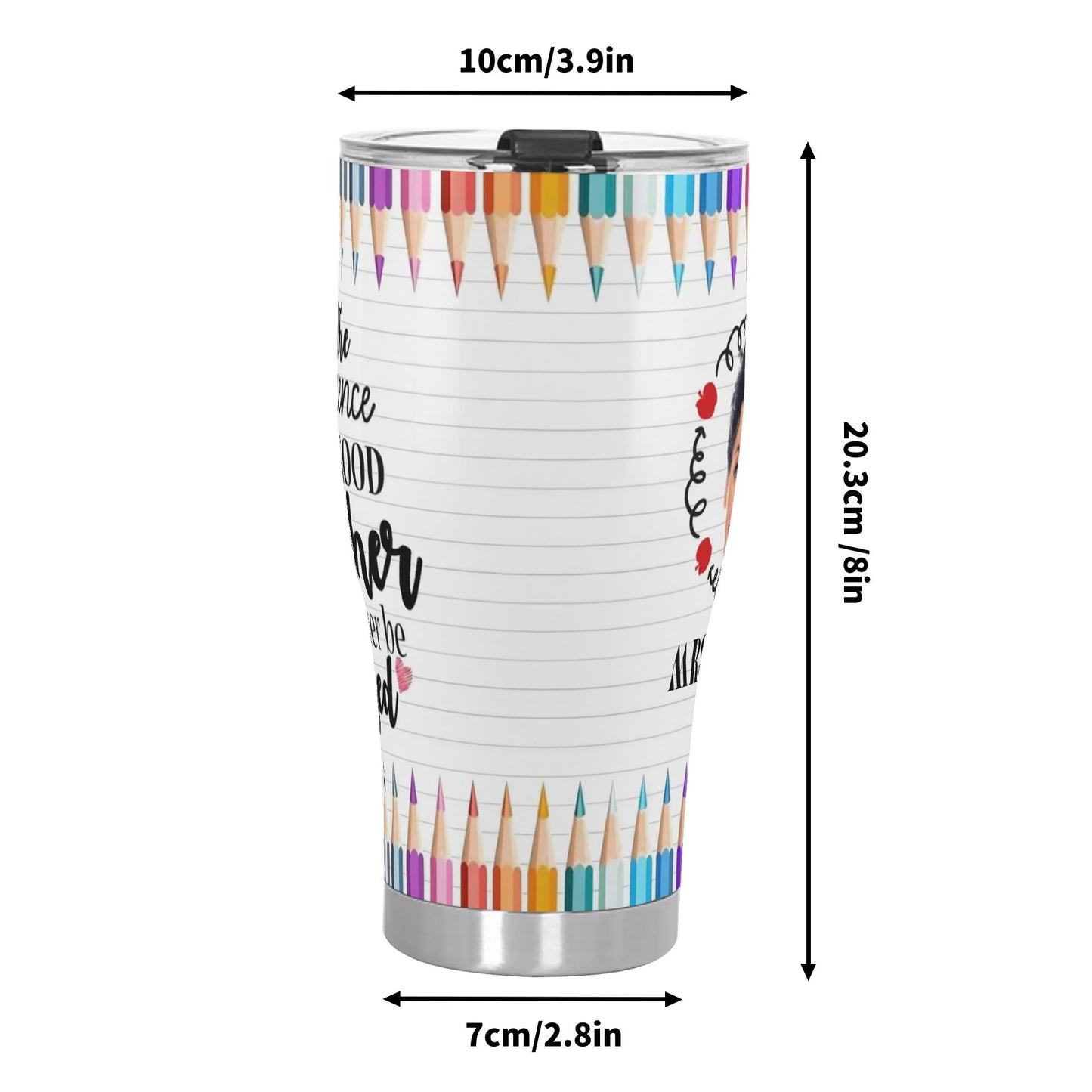 3D Personalized Stainless Steel Tumbler 30oz Printed Cup Gift