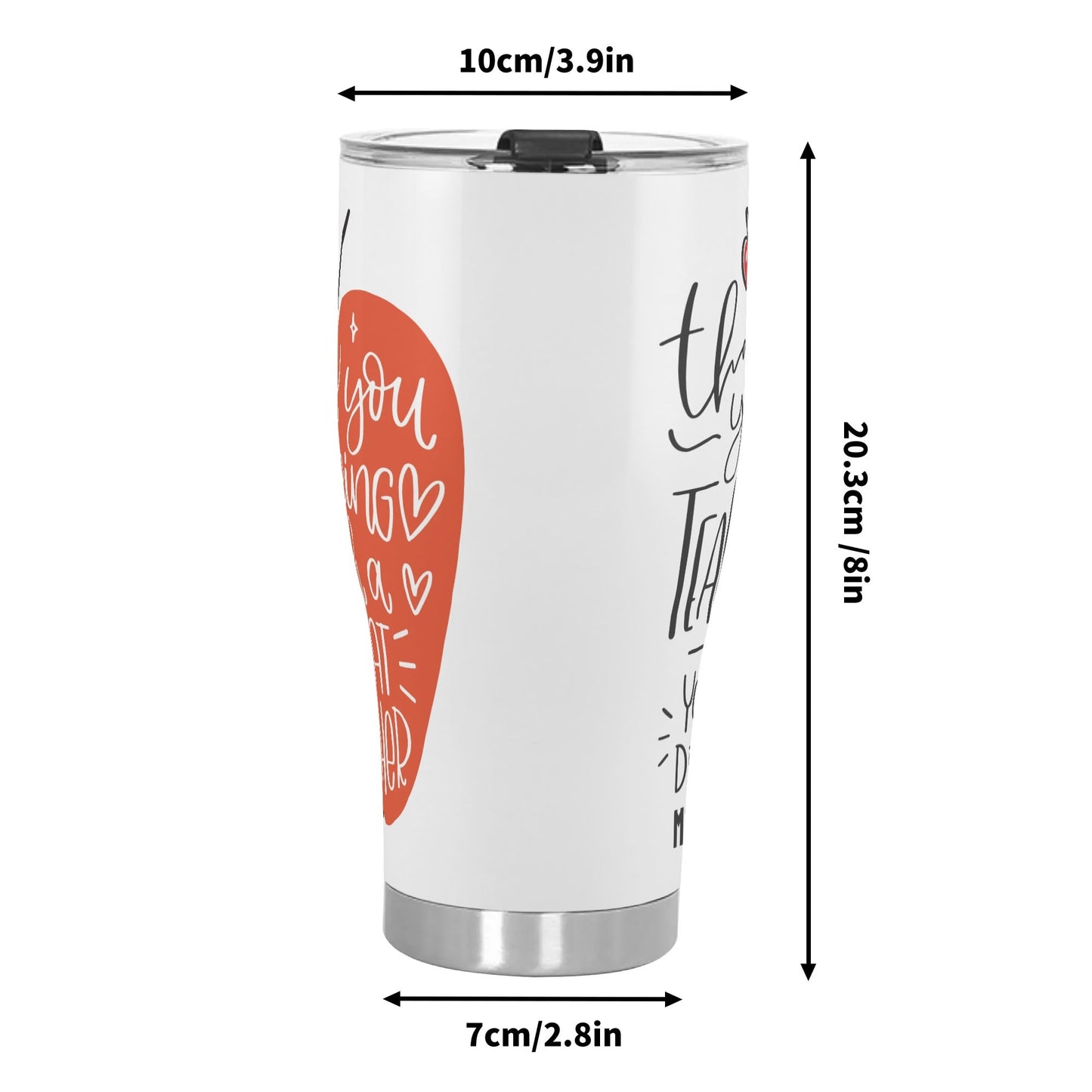 3D Personalized Stainless Steel Tumbler 30oz Printed Cup Gift